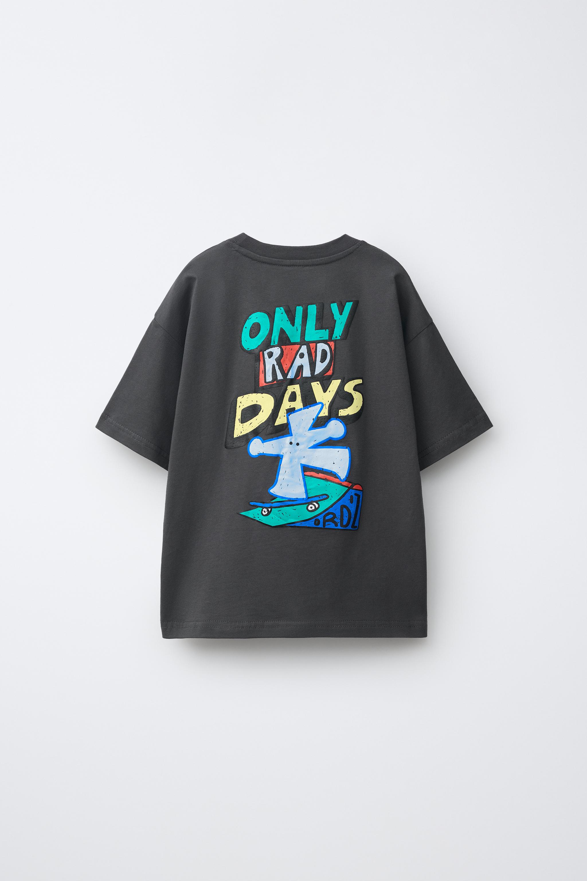 LOGO PRINT T-SHIRT - Dark anthracite | ZARA United States
