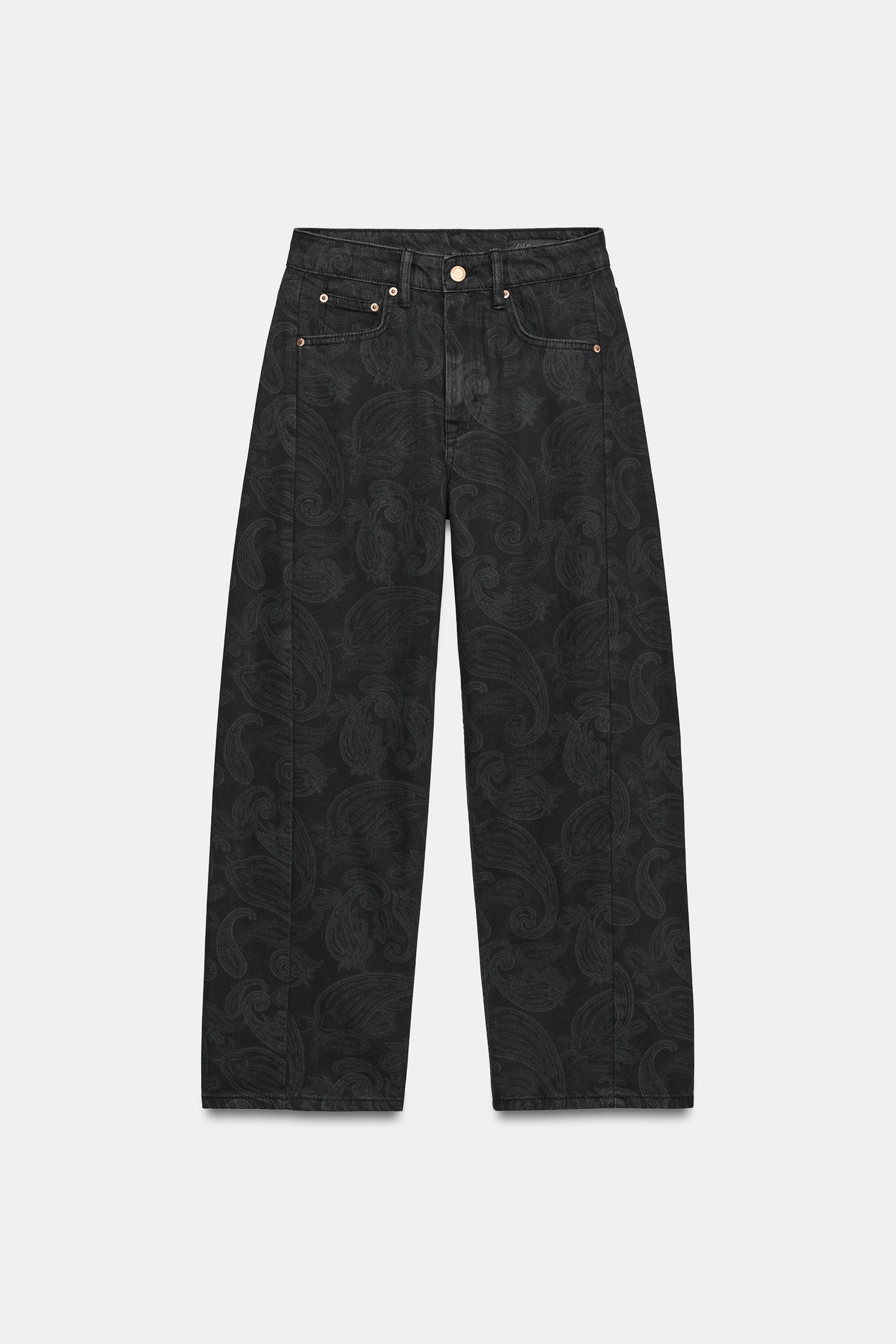 Женские джинсы Zara ZW Collection Mid-Rise Relaxed Ankle, цвет: Угольный серый — фото 6