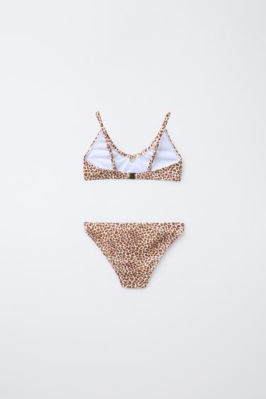 6-14 ANS/ BIKINI ANIMAL PRINT CUT OUT - Beige clair de Zara - Image 1