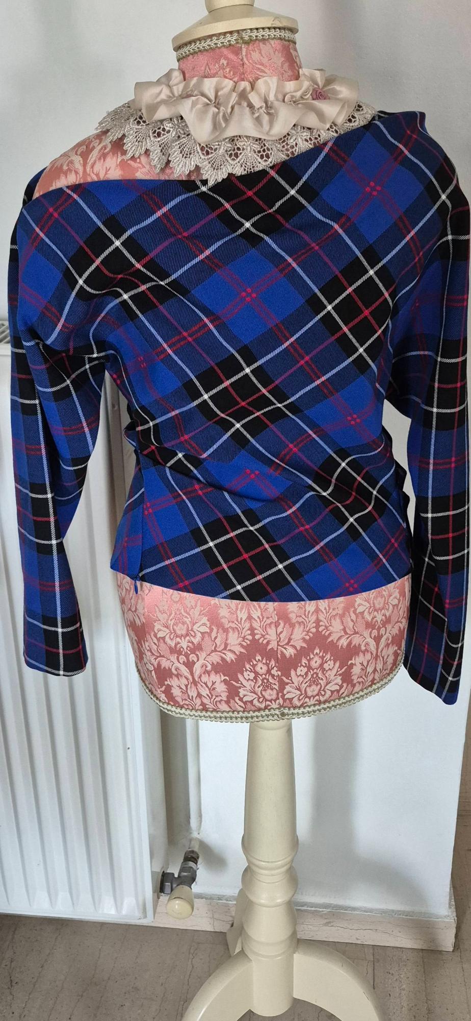 ASYMMETRIC CHECK PRINT TOP - Image 2