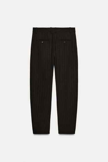 PANTALON À RAYURES ZW COLLECTION - Brown Stripes de Zara - Image 5
