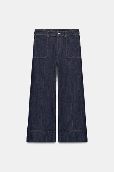 Z1975 MID-WAIST CULOTTES JEANS - Blue by Zara - Image 6