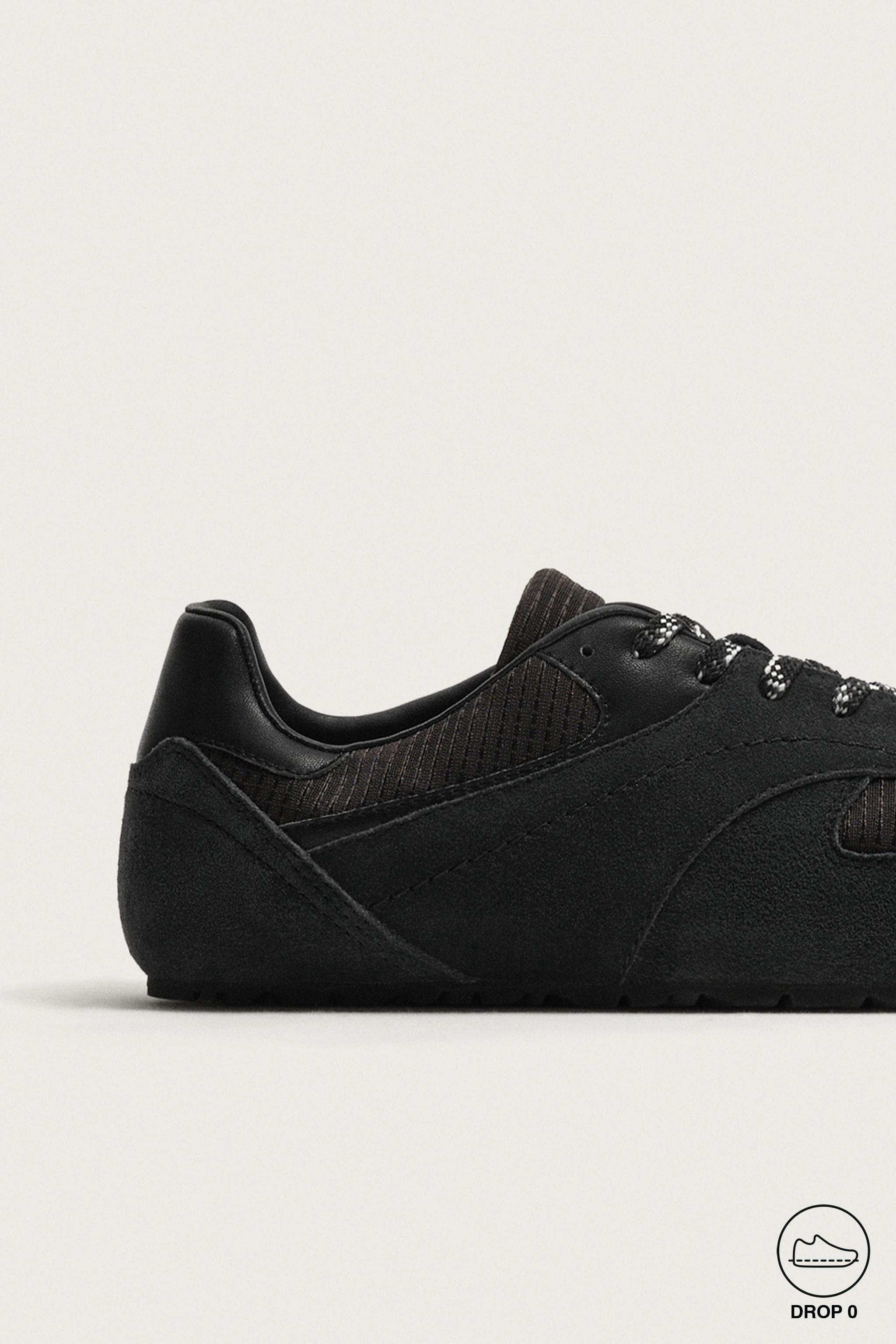 BAREFOOT LEATHER DETAIL SNEAKERS