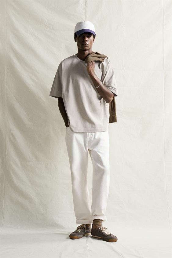 HEAVYWEIGHT BOXY FIT T-SHIRT - Stone by Zara - Image 0