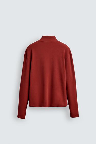 CONTRAST TEXTURED POLO SHIRT - Red by Zara - Image 6