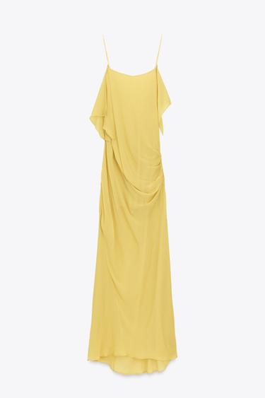 LIMITED EDITION OPEN-BACK LONG DRESS - Lemon by Zara