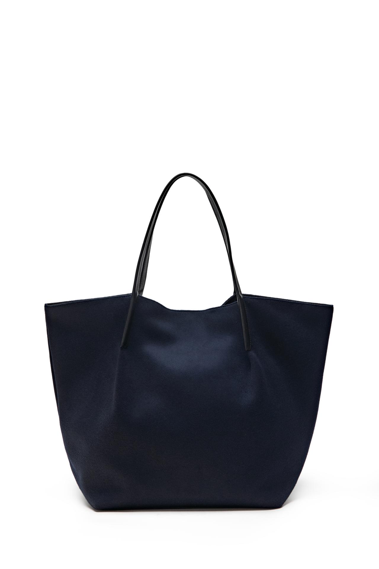 100% wool tote bag - LIMITED EDITION — Navy blue