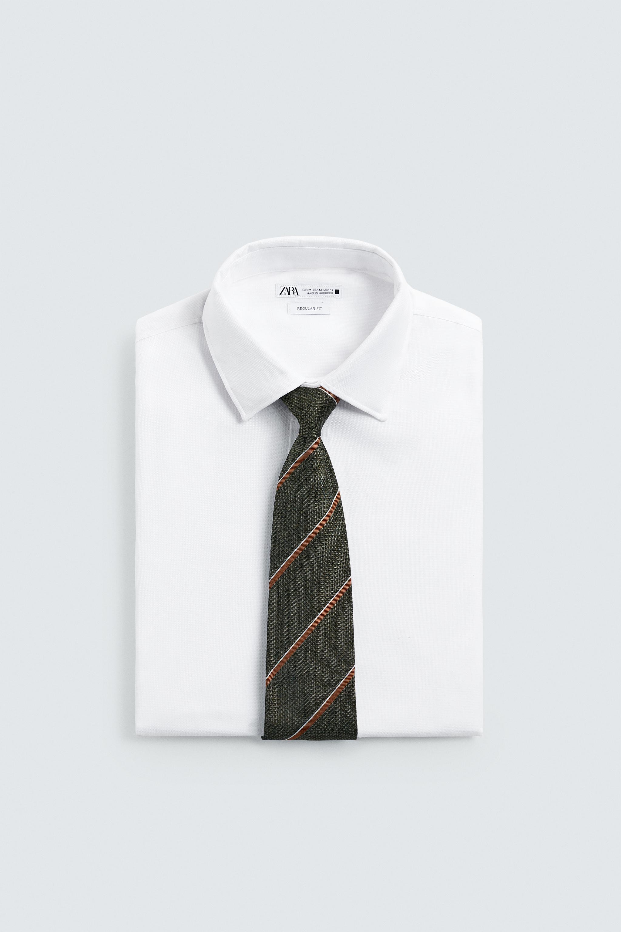 100% SILK STRIPED JACQUARD TIE
