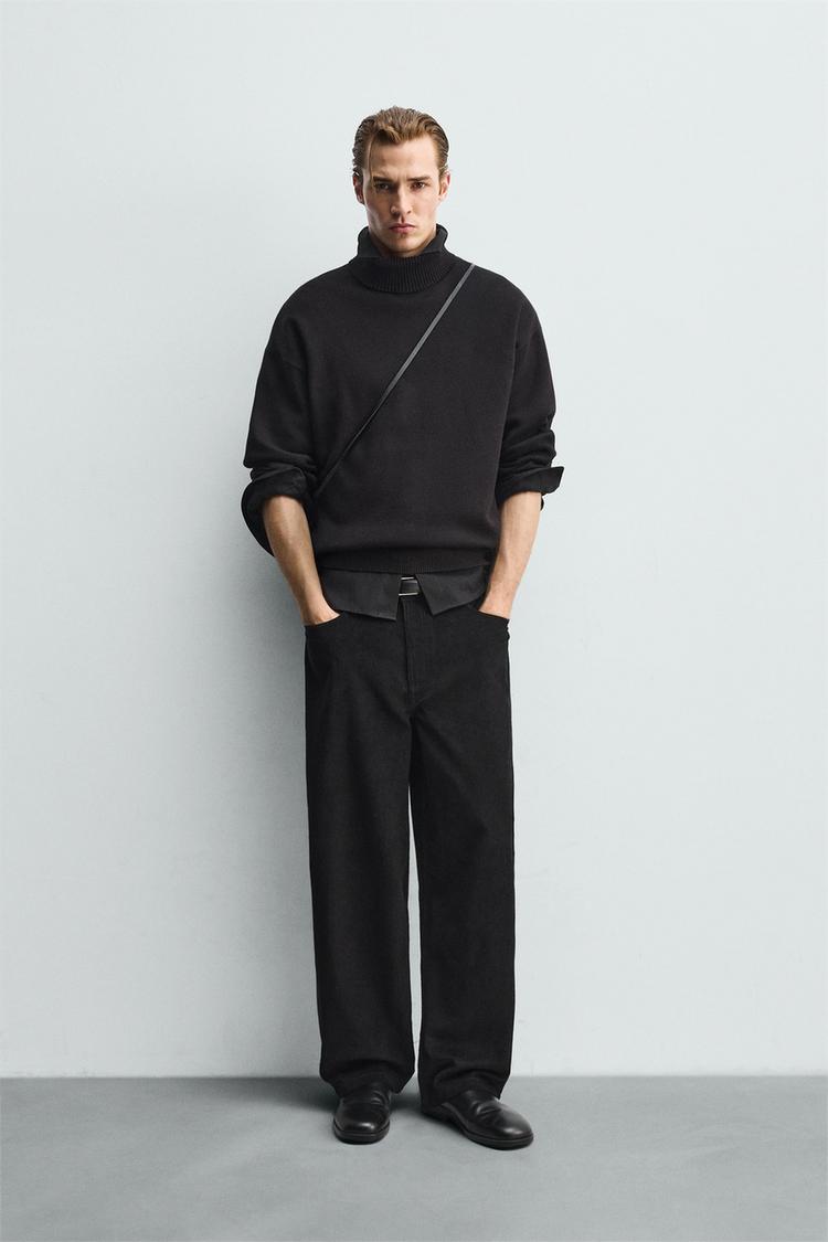 ZARA BALLOON FIT CORDUROY TROUSERS
