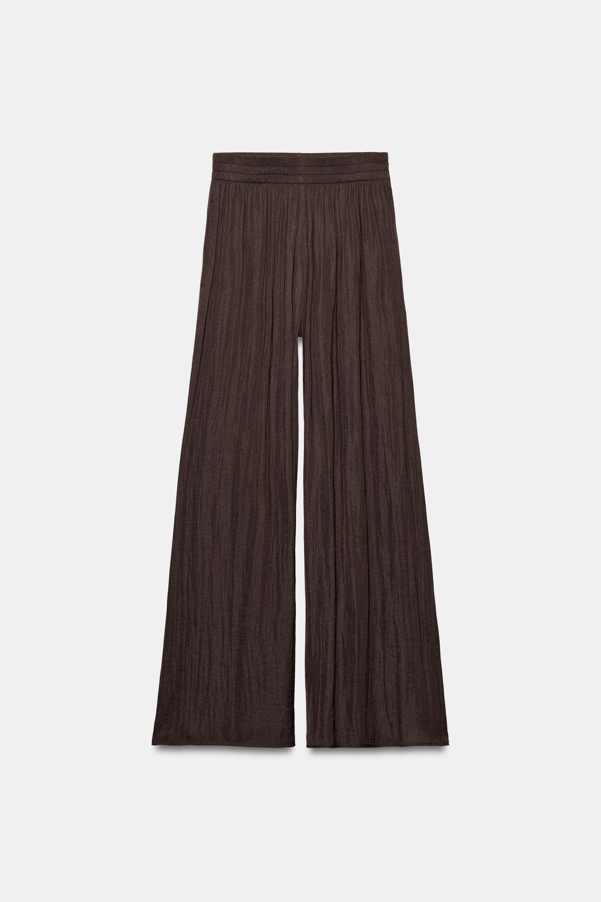 Zara Geniş Paça Dökümlü Pantolon görsel 7