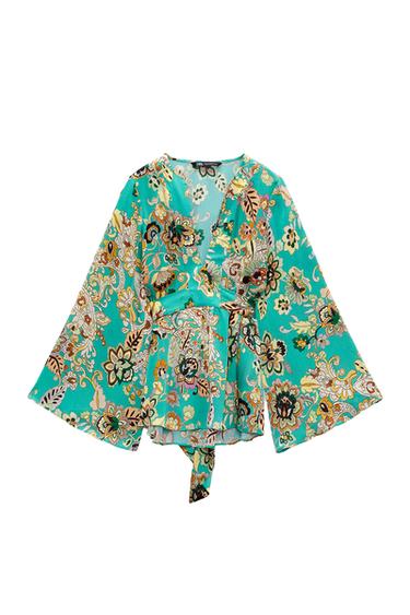 FLORAL PRINT OVERSIZED BLOUSE