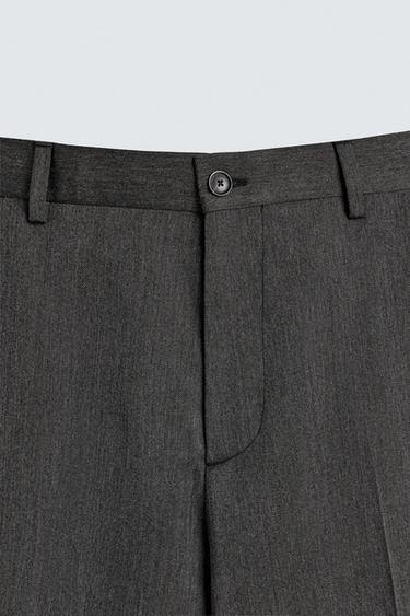 PANTALON DE COSTUME À CHEVRONS - Gris anthracite de Zara - Image 7