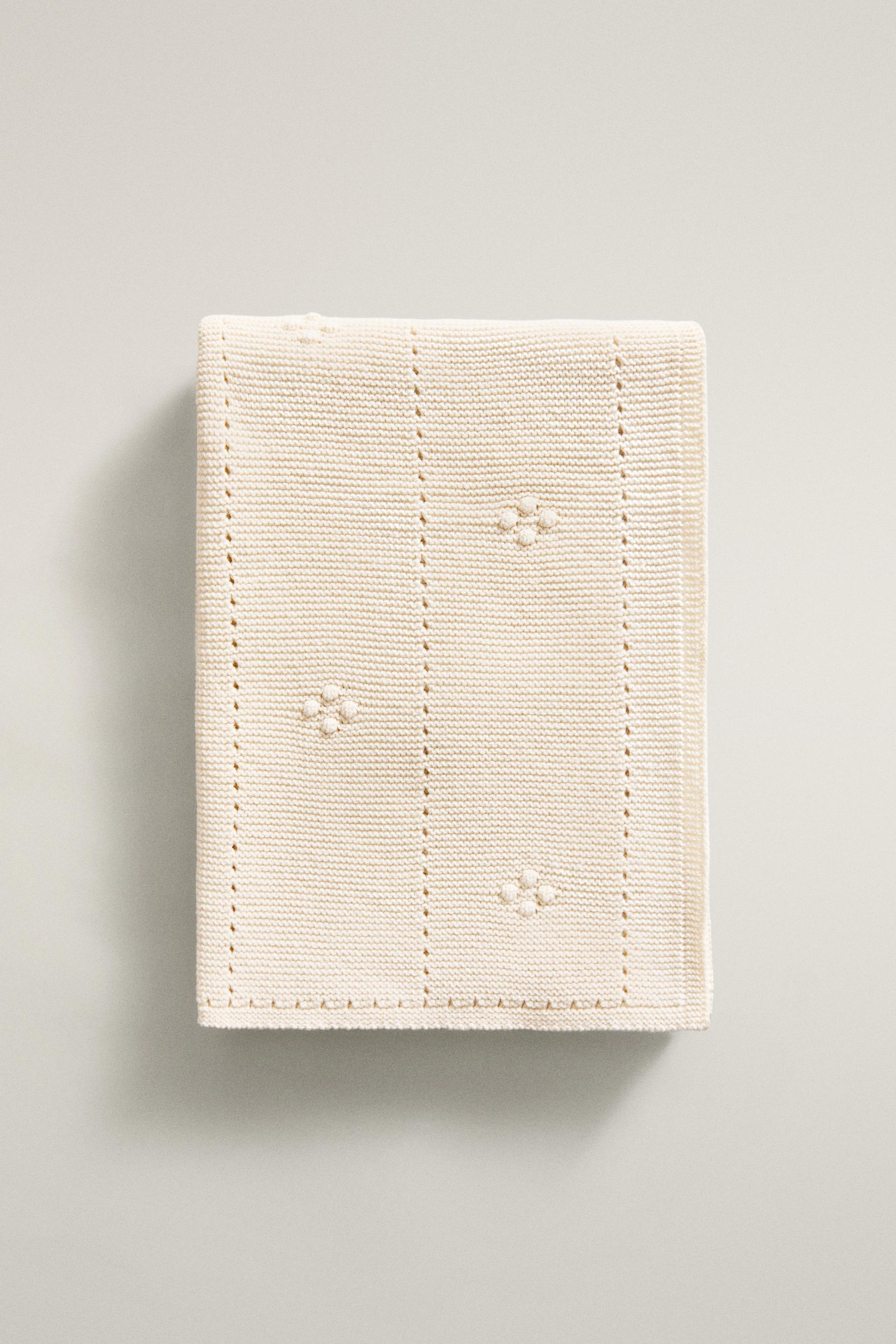 BABY OPENWORK COTTON BLANKET