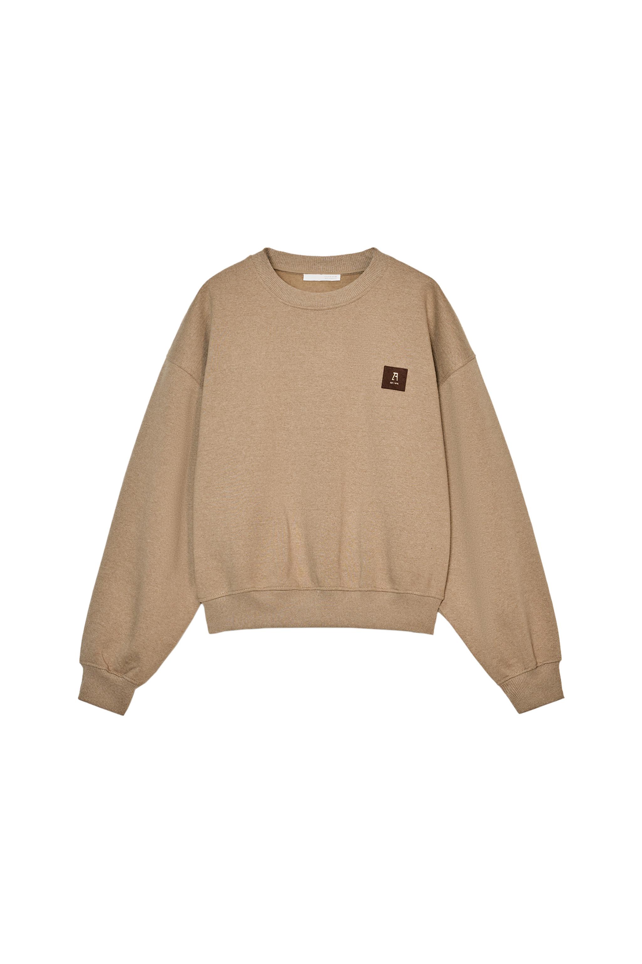 パッチスウェットシャツ - ゴールデンブラウン | ZARA Japan / 日本