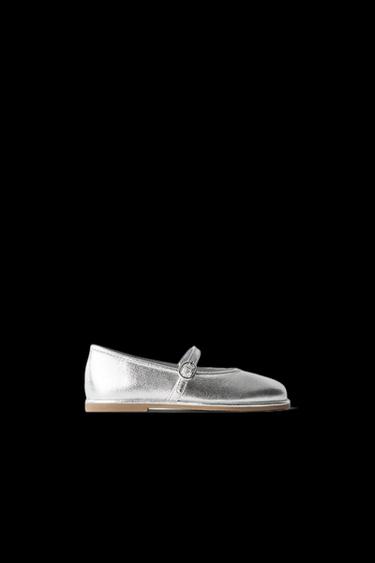 METALLIC BALLERINA - Zilverkleurig van Zara - Afbeelding 0