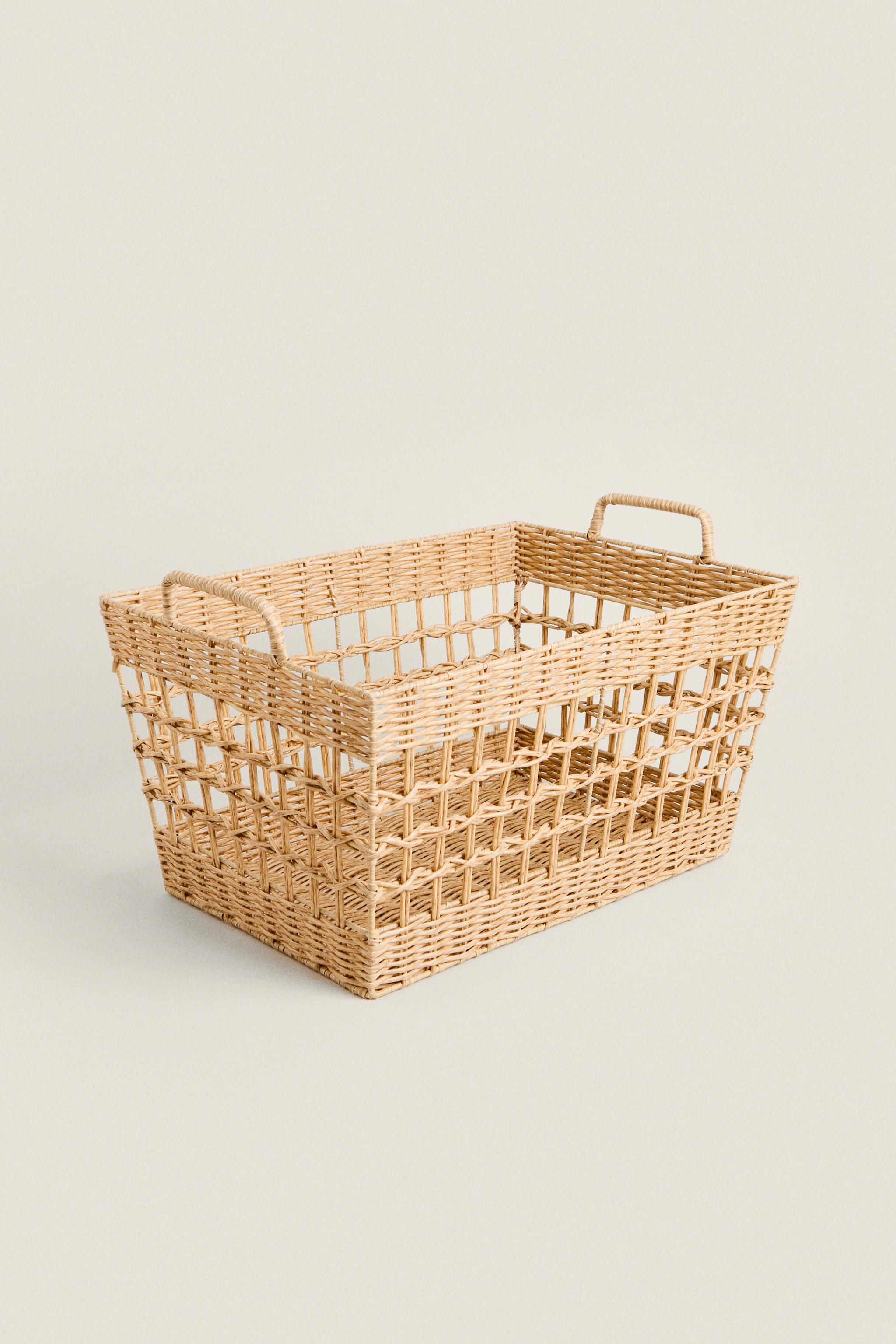 WOVEN LAUNDRY BASKET - Light beige | ZARA United Kingdom