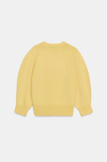 KNIT PUFF SLEEVE JUMPER - Yellow by Zara - Image 7