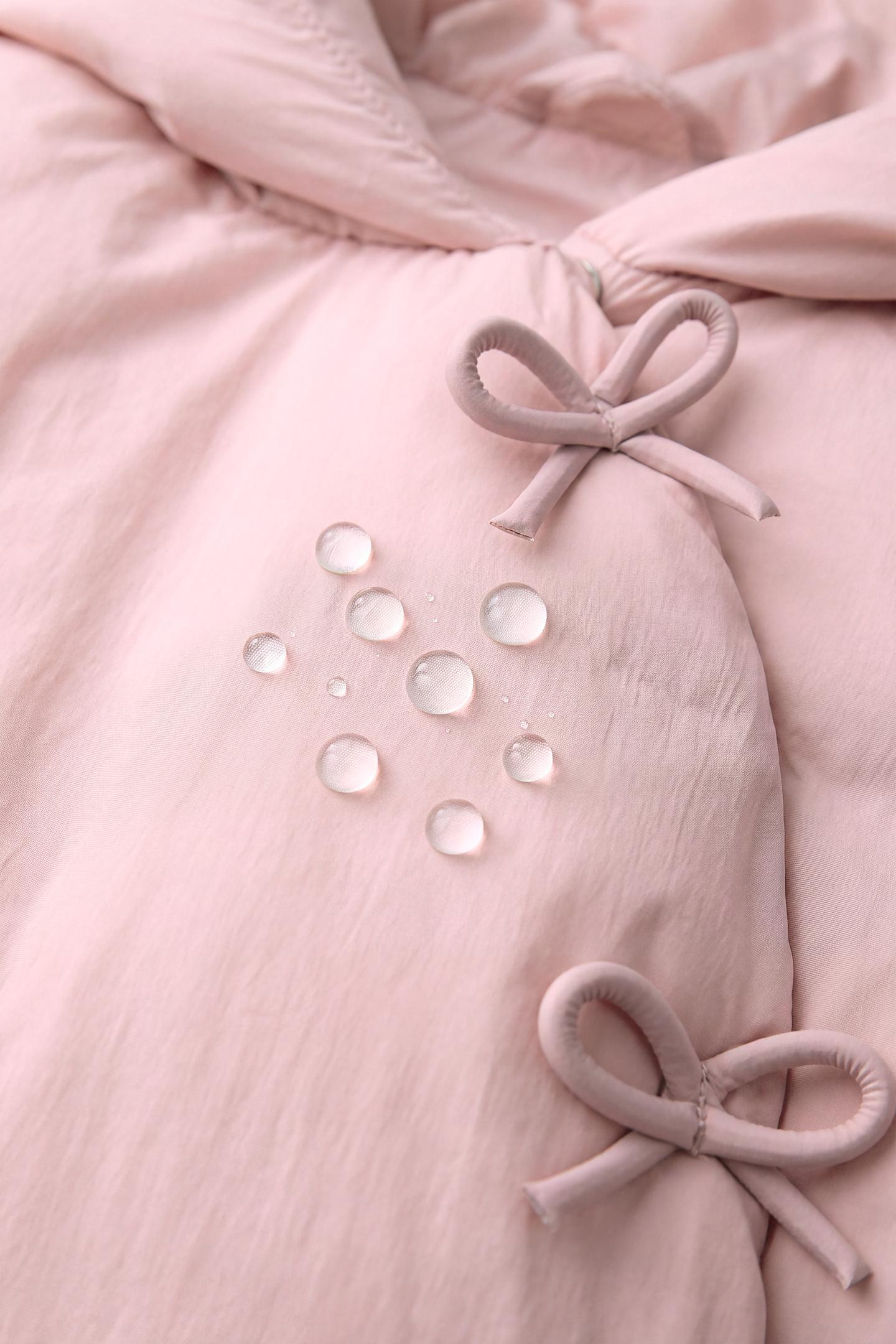 Детская куртка Zara Water Repellent Nylon Bow, цвет: Розовый — фото 6