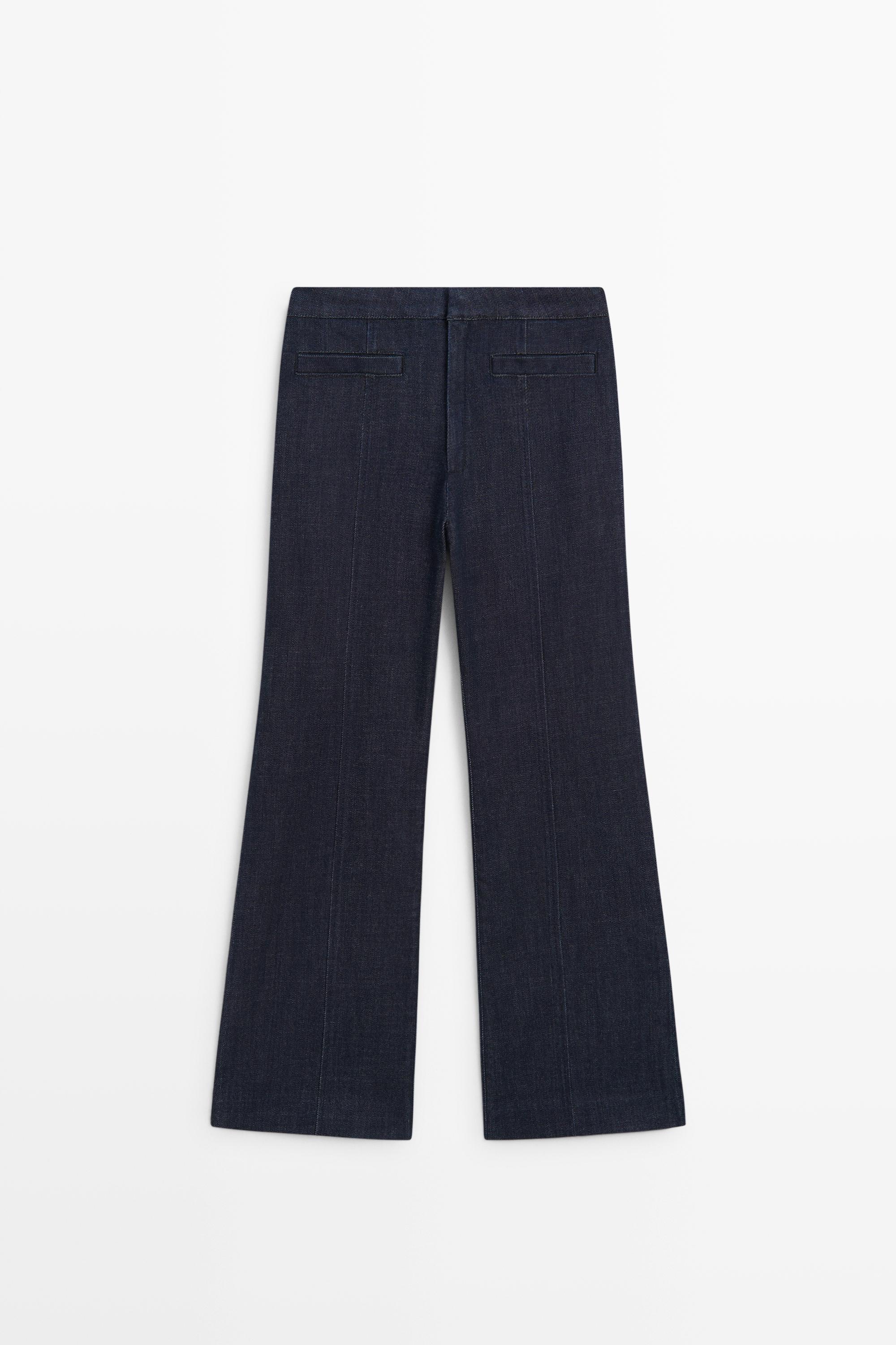 Flare-fit jeans with pocket detail