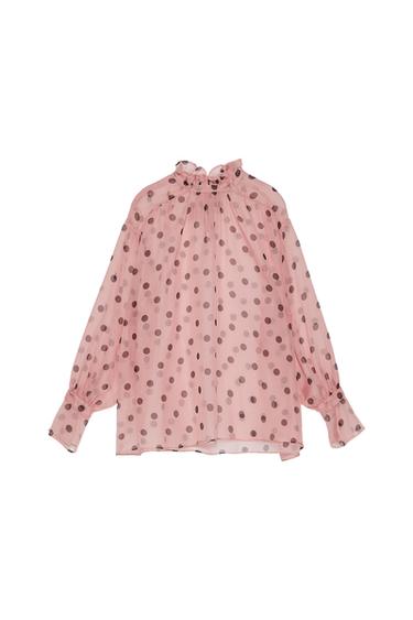 POLKA DOT PRINT BLOUSE