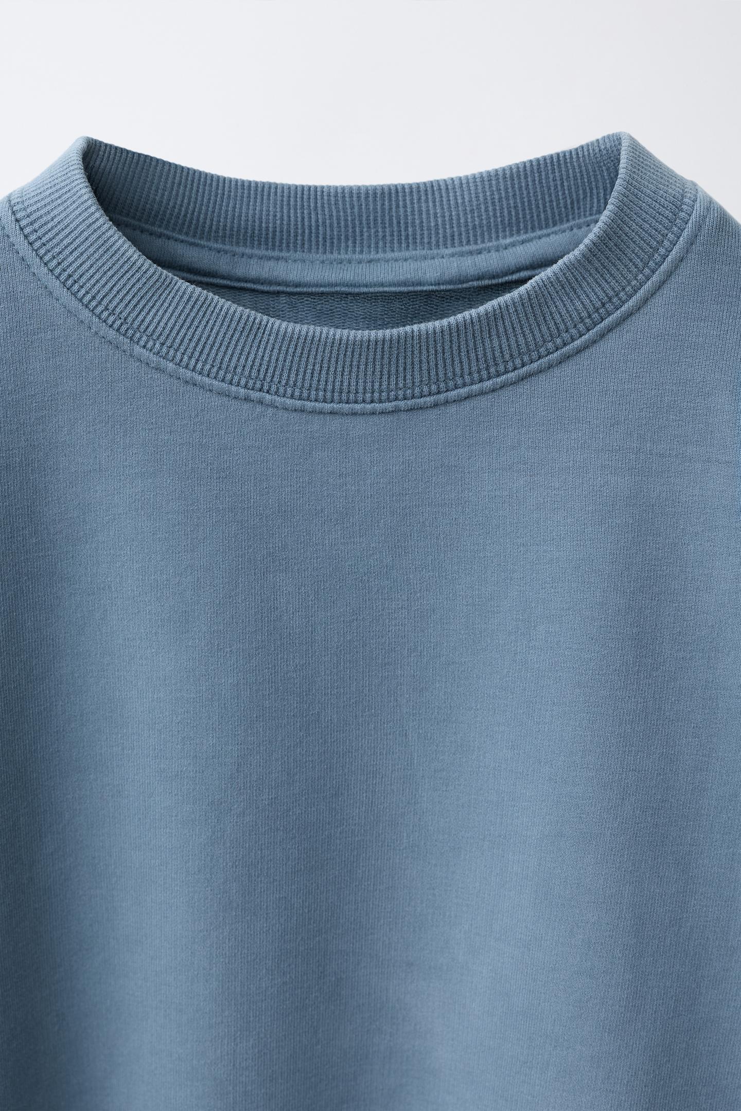 Детская толстовка Zara Plain, цвет: Синий / Индиго — фото 4