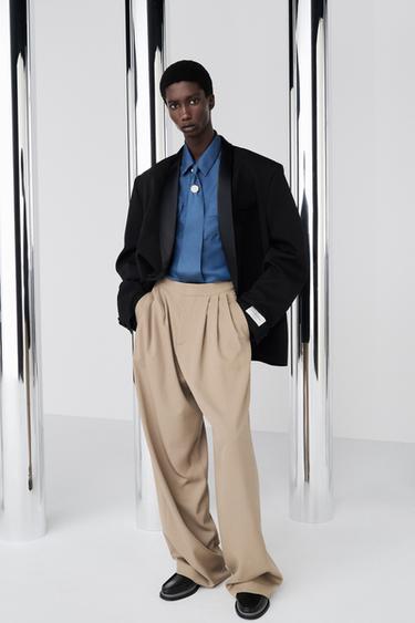 100% SILK POCKET SHIRT — Mid-blue 2