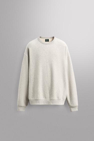 سويت شيرت CREWNECK مريح - رمادي فيجوريه الخاص بـ Zara