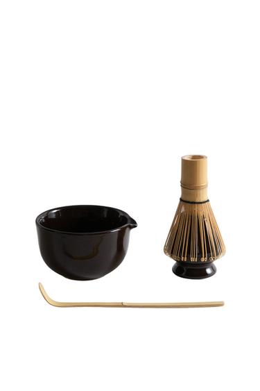 STONEWARE MATCHA TEA SET - Brown by Zara