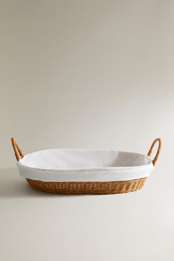 BÜGELWÄSCHEKORB RATTAN UND BAUMWOLLE - Braun von Zara - Bild 0