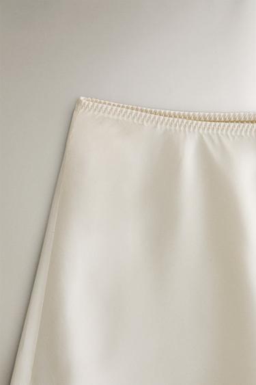 BEIGE SILK SHORTS - Ecru by Zara - Image 2