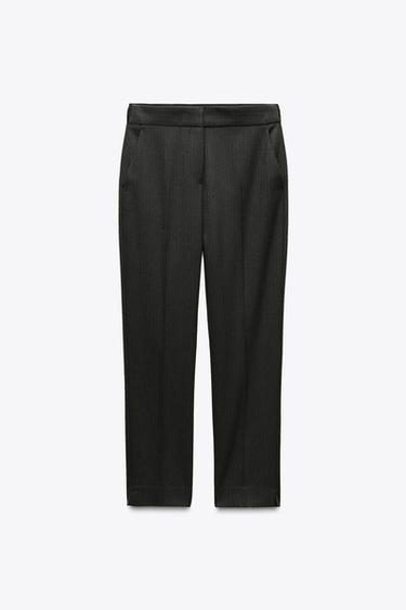 SOFT CROPPED TROUSERS - Anthracite grey by Zara