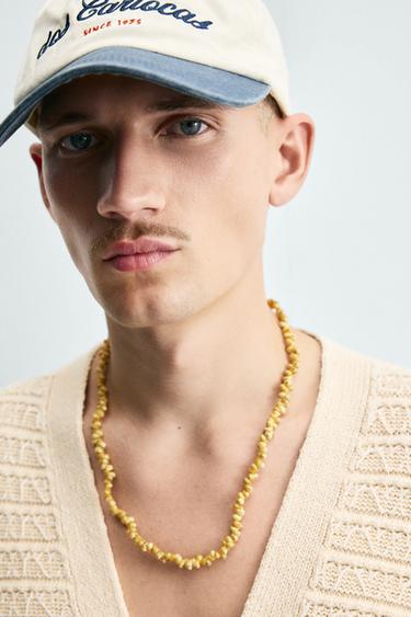 TEXTURED COTTON CARDIGAN - Beige by Zara