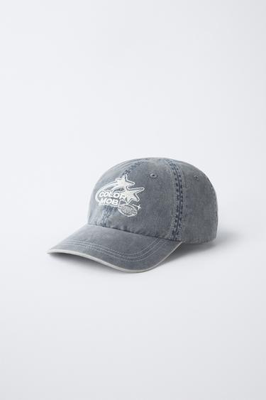 EMBROIDERED FADED-EFFECT CAP - Light grey by Zara - Image 2