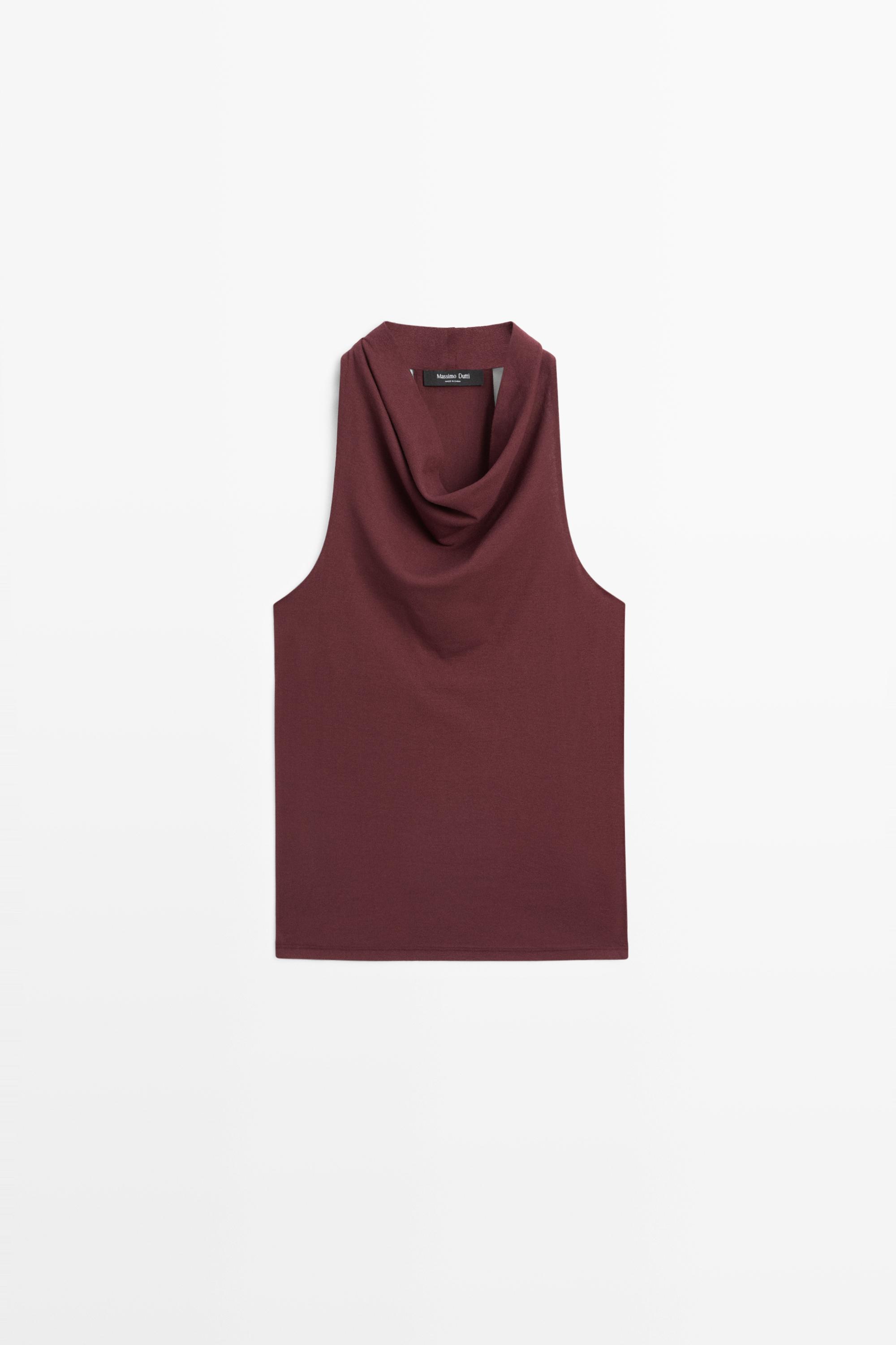 Top drapé 100 % coton