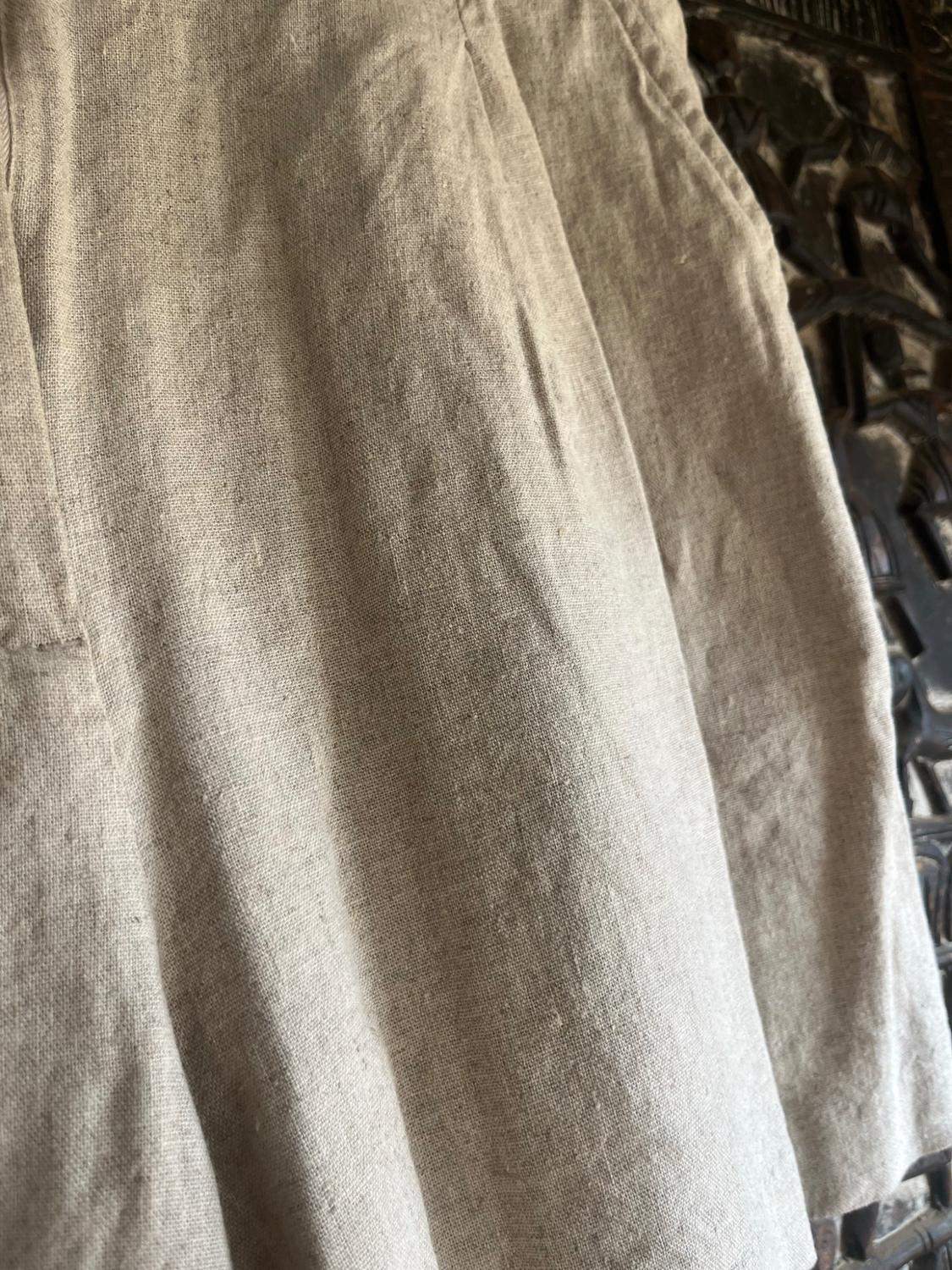 LINEN BLEND HIGH-WAIST BERMUDA SHORTS - Image 3