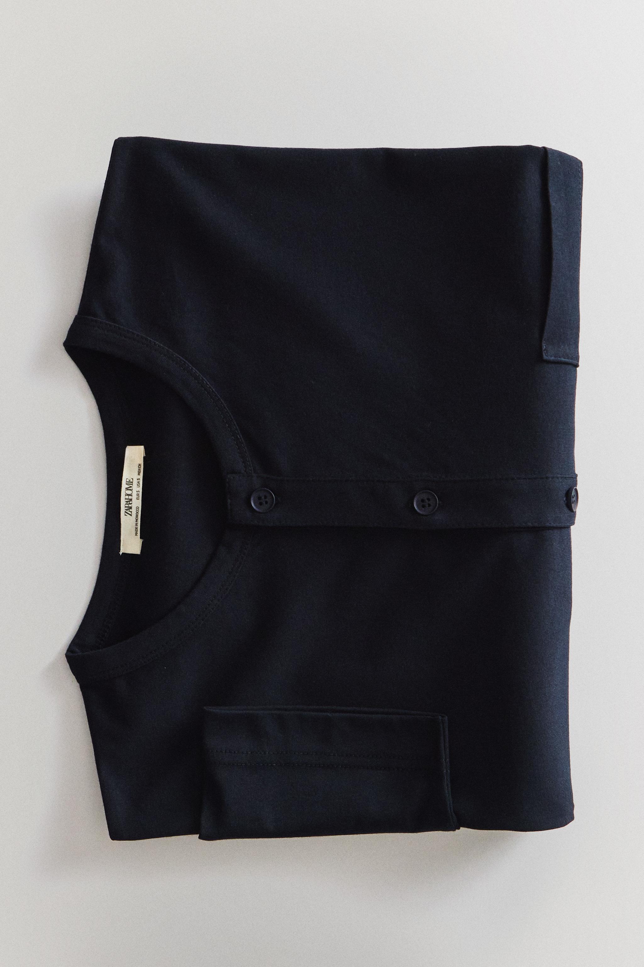 COTTON LONG SLEEVE POCKET T-SHIRT