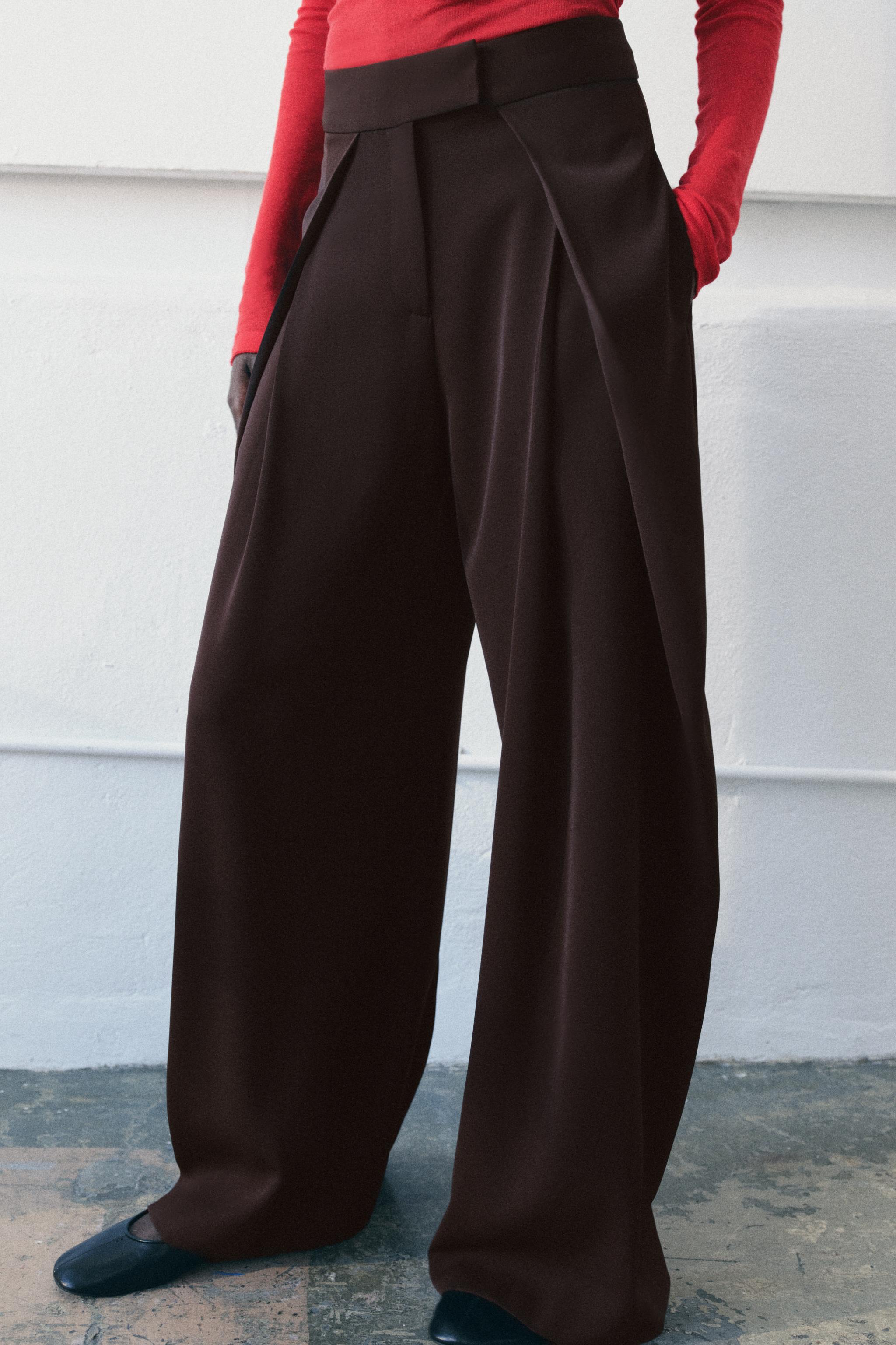 ZW COLLECTION WIDE LEG PLEATED PANTS