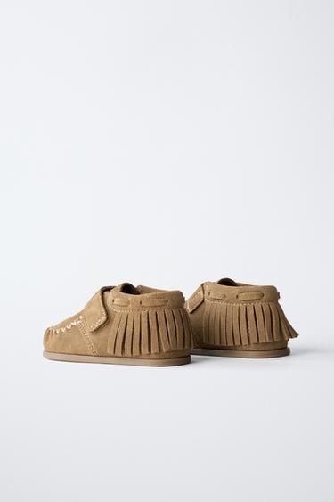 BAREFOOT LEATHER FRINGE BOOTS - Brown by Zara - Image 6