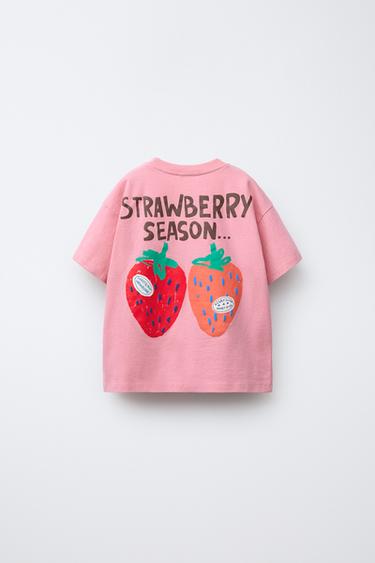 T-SHIRT IMPRIMÉ FRUITS - Rose pastel de Zara - Image 1