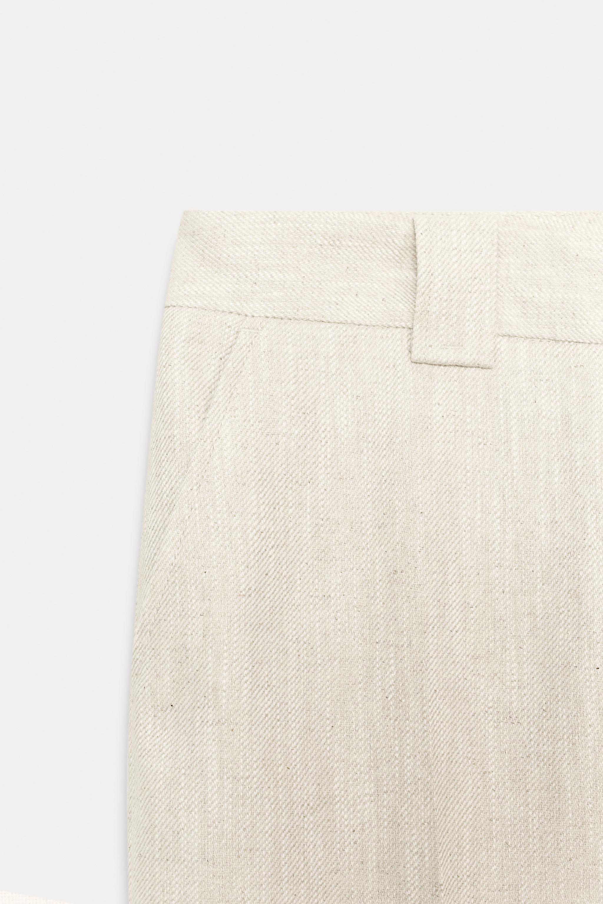 PANTALON DROIT TISSU RUSTIQUE