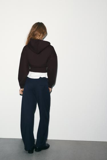 PANTALON BALLOON À RAYURES - Bleu marine de Zara - Image 3