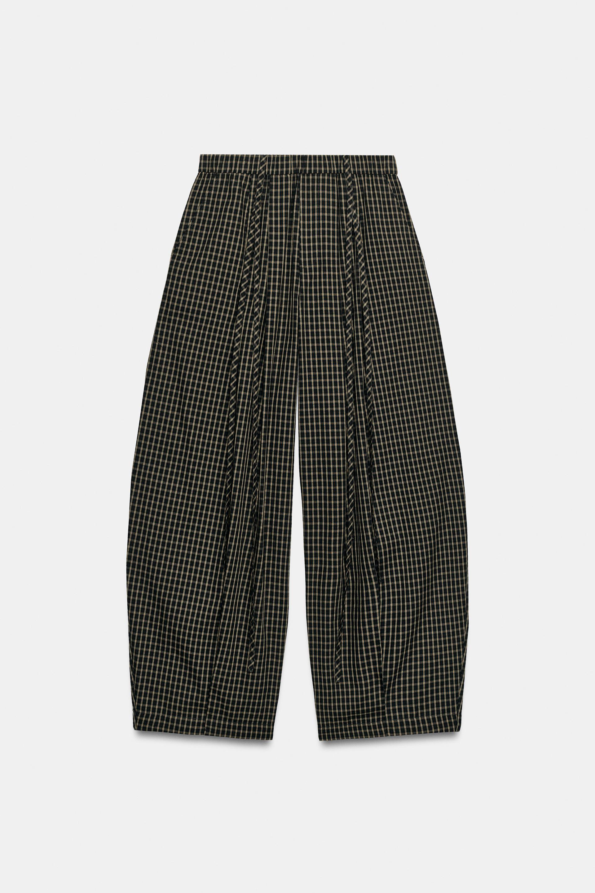 Check Trousers With Straps
