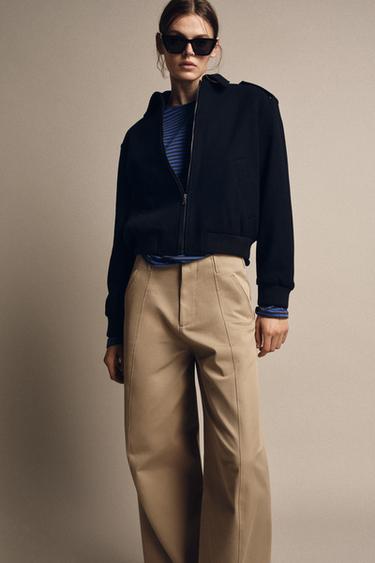 PANTALON CAROTTE ZW COLLECTION - whisky clair de Zara - Image 5