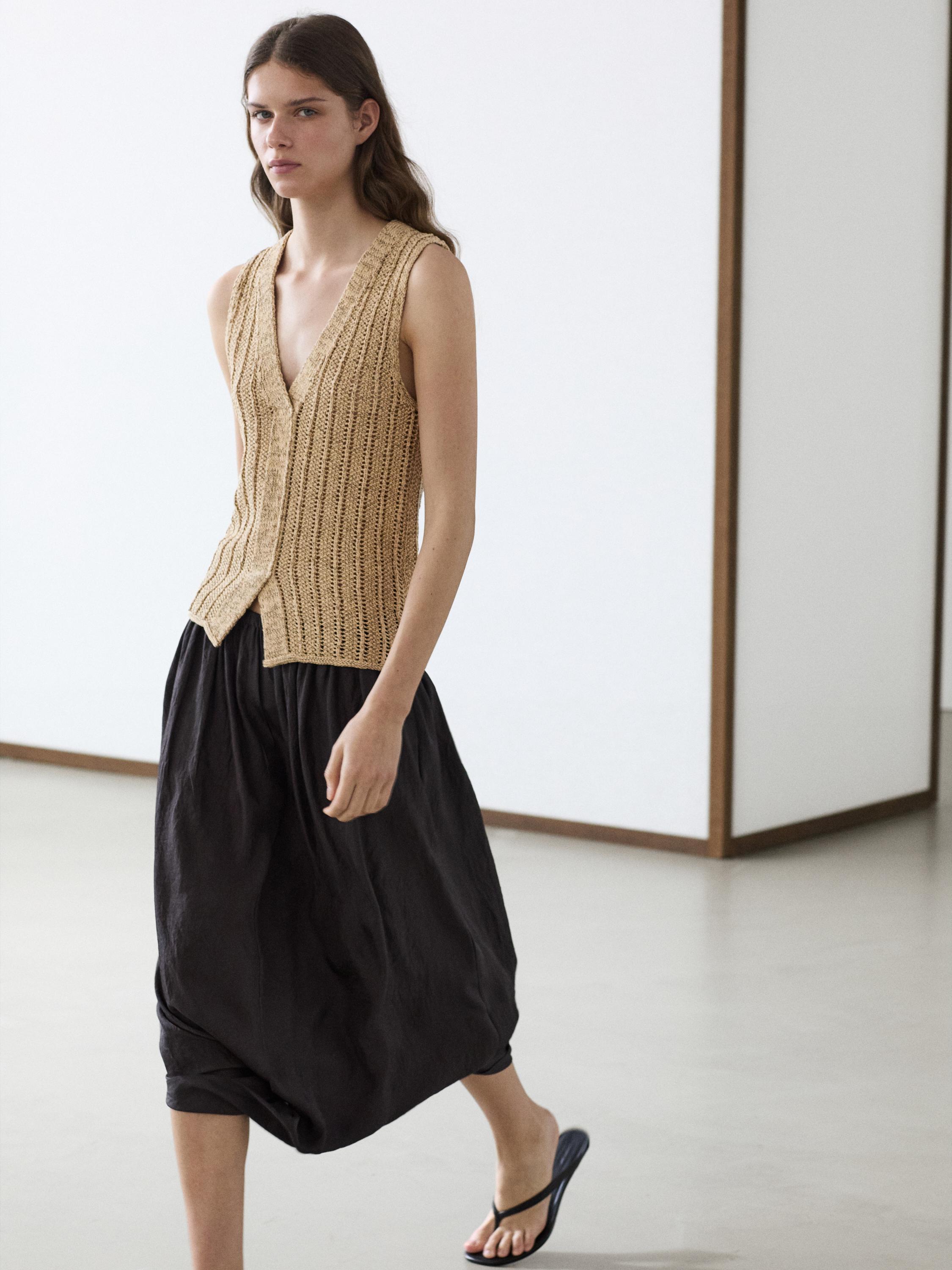 Gilet maille ajourée