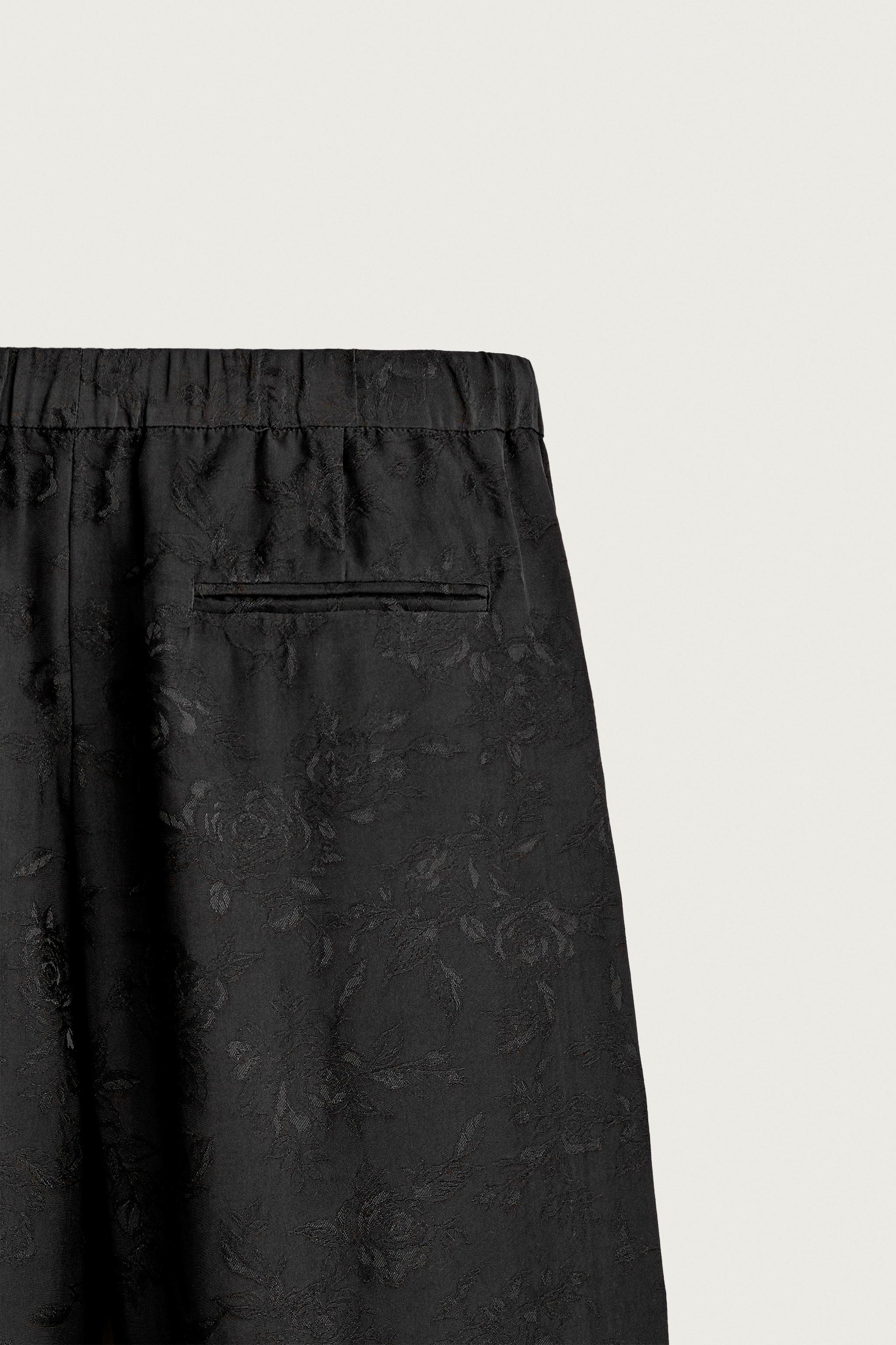 PANTALON FLUIDE JACQUARD FLORAL