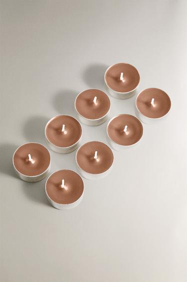 PACK DE BOUGIES PARFUMÉES CHAUFFE-PLAT SALTED CARAMEL (PACK DE 8) - Crème de Zara - Image 1