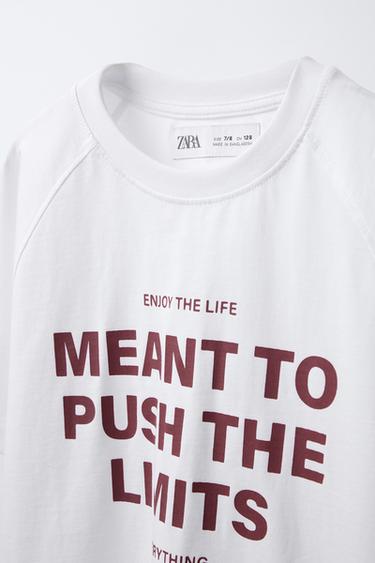 T-SHIRT À INSCRIPTION IMPRIMÉE - Blanc de Zara - Image 2