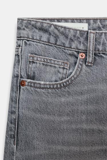 JEAN TRF WIDE LEG TAILLE BASSE - Gris de Zara - Image 8