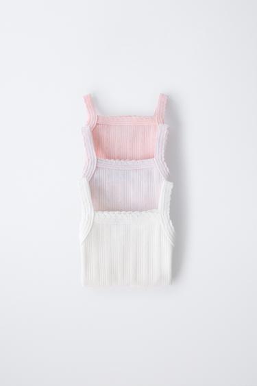 PACK TRES BODIES RIB TROQUELADO - Rosa de Zara