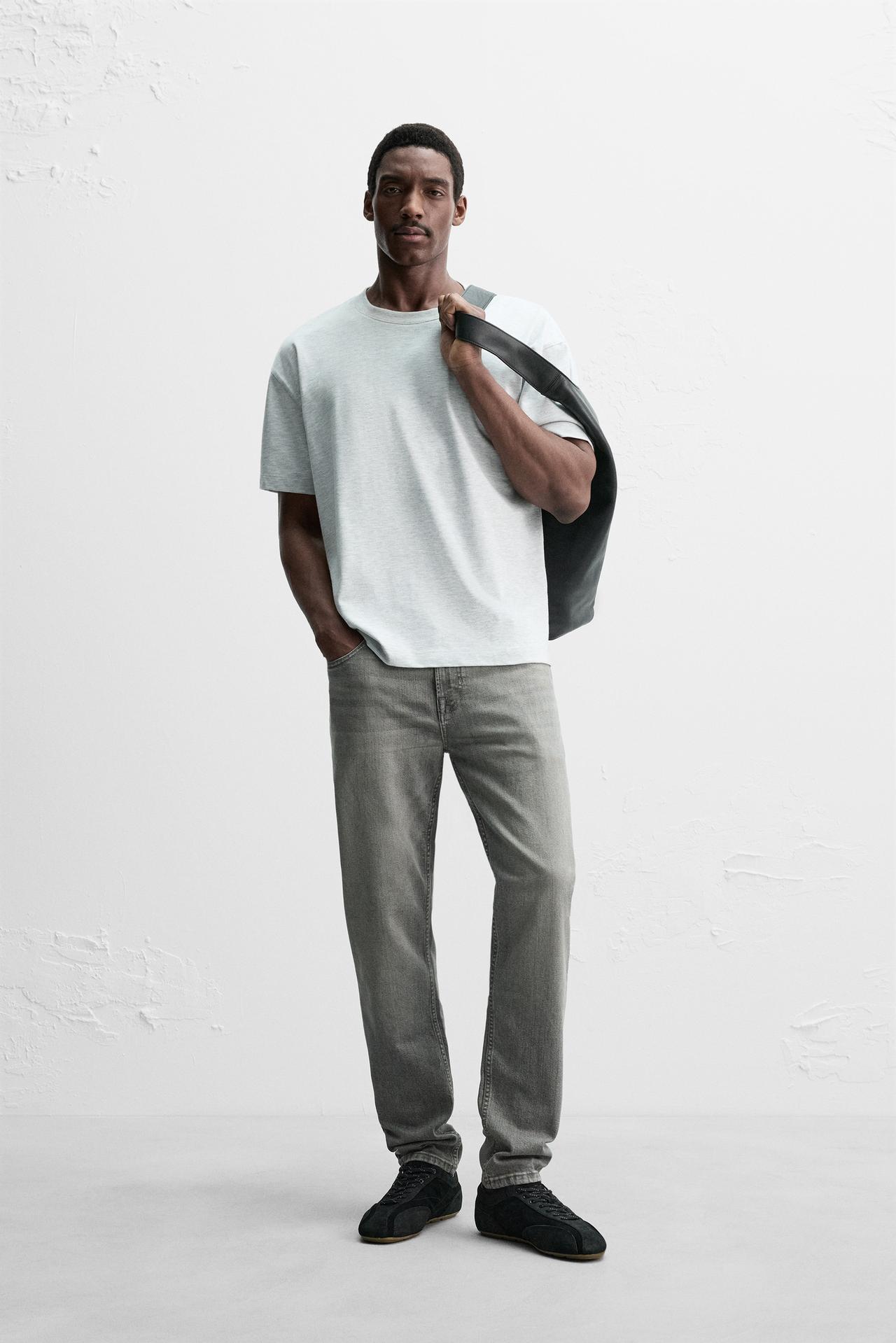 SLIM FIT JEANS - Grey by Zara